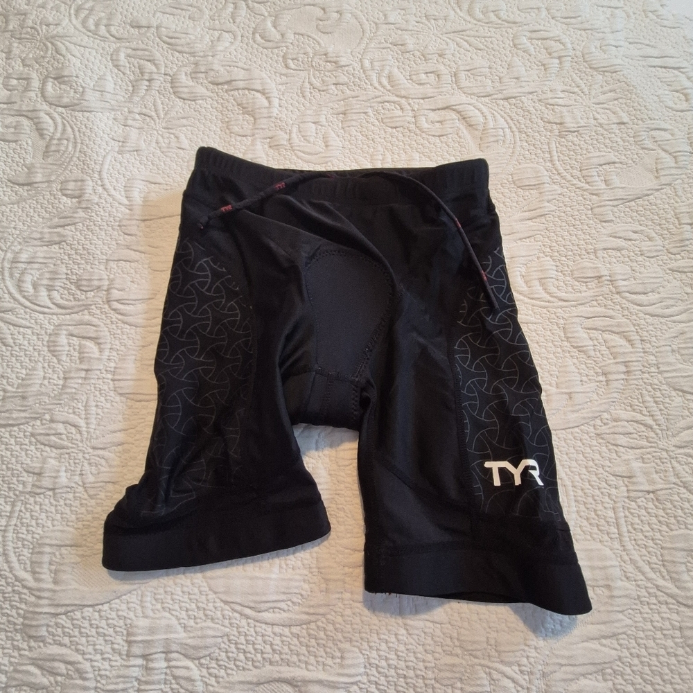 Tyr 7" Competitor Series Triathlon Chamois Cycling Short Black Men's Small